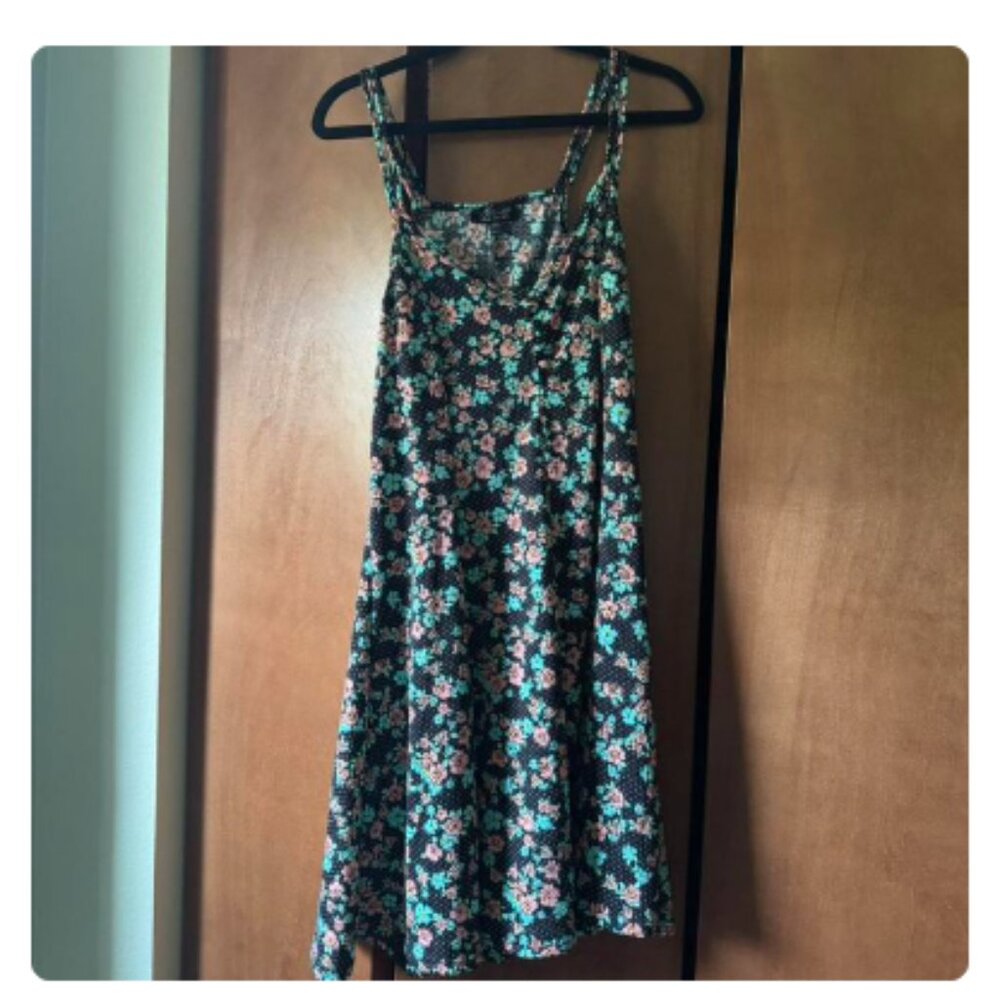 NWOT Topshop Polka Dot Floral Dress